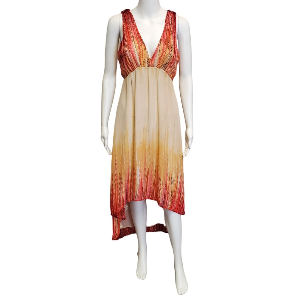 2B Bebe V Neck High Low Maxi Dress